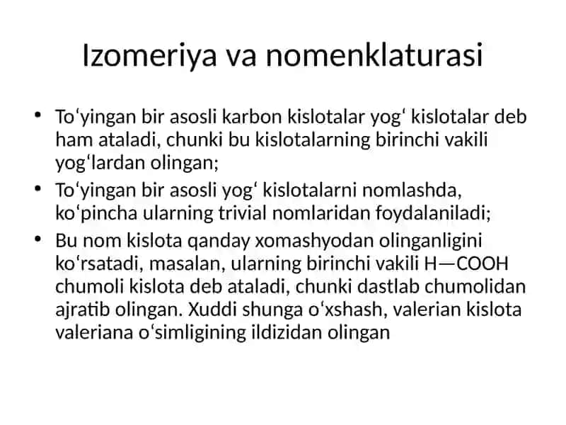 To’yingan monokarbon kislotalar 4