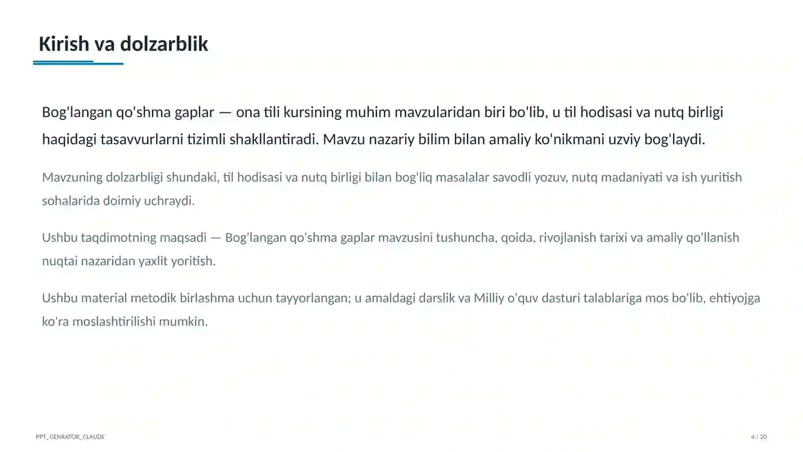 Bog'langan qo'shma gaplar (9-sinf) 4
