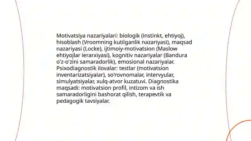Motivatsiya va uning psixodiagnostikasi 4