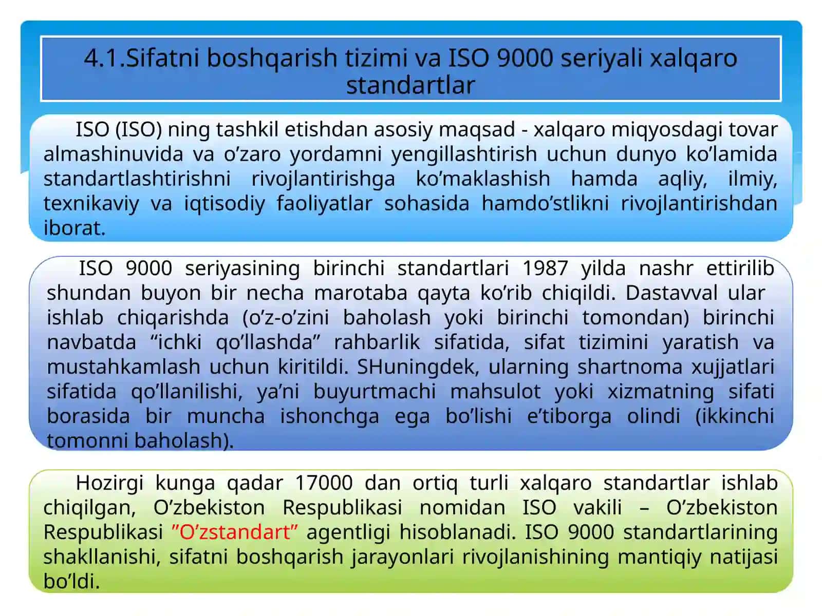 Sifatni boshqarishning xalqaro standartlarini joriy etish 4