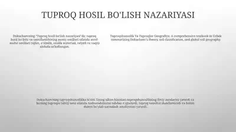 Dokuchayev Tuproqshunoslik Va Tuproqlar Geografiya 4