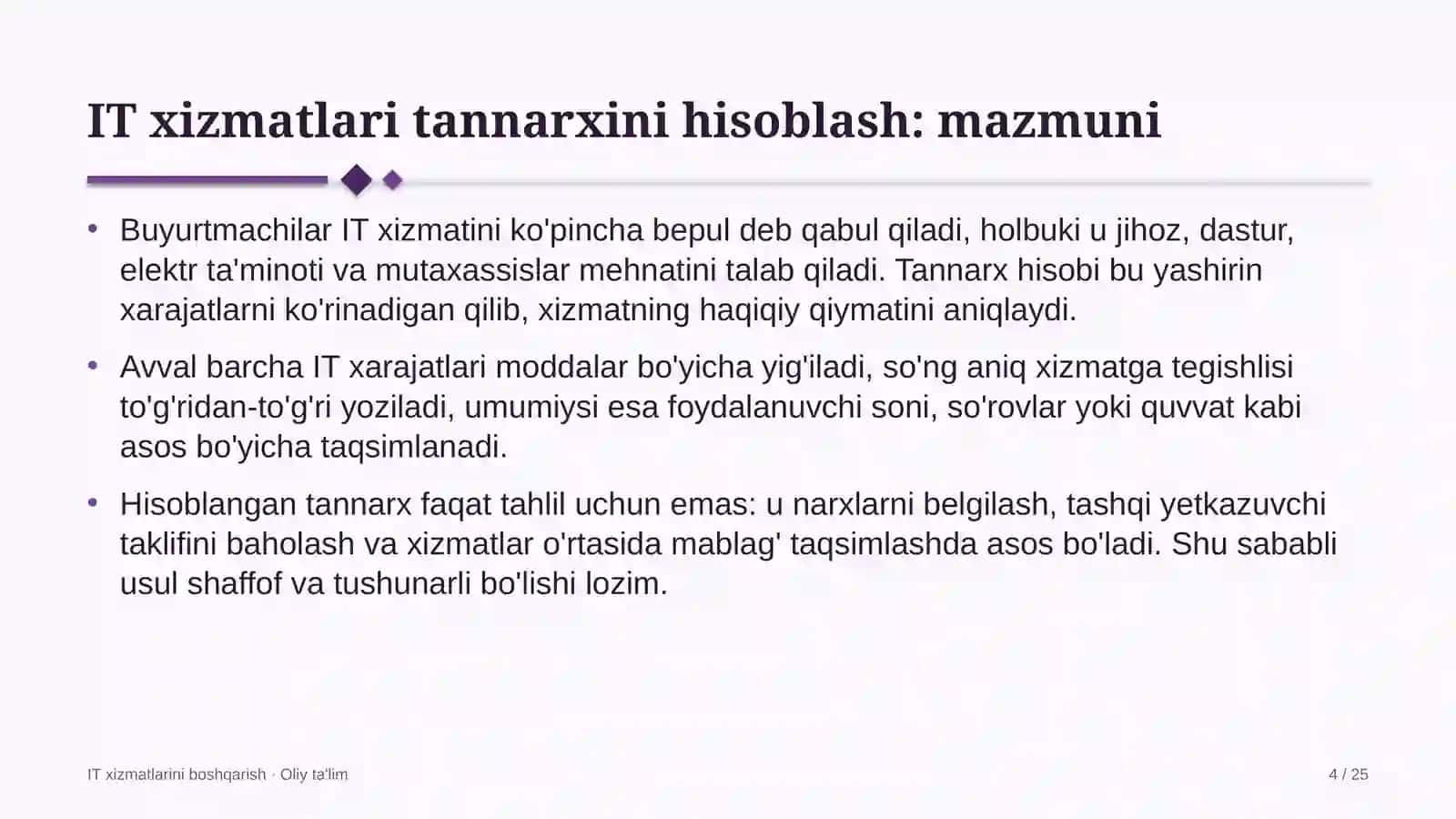 sport majmualarida axborot texnologiyalari xizmatlari tannarxini hisoblash 1588 4