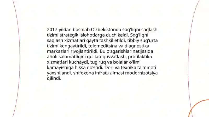 O'zbekistonda ijtimoiy sohada amalga oshiril ayotgan o'zgarishlar mazmun va mohiyati 4