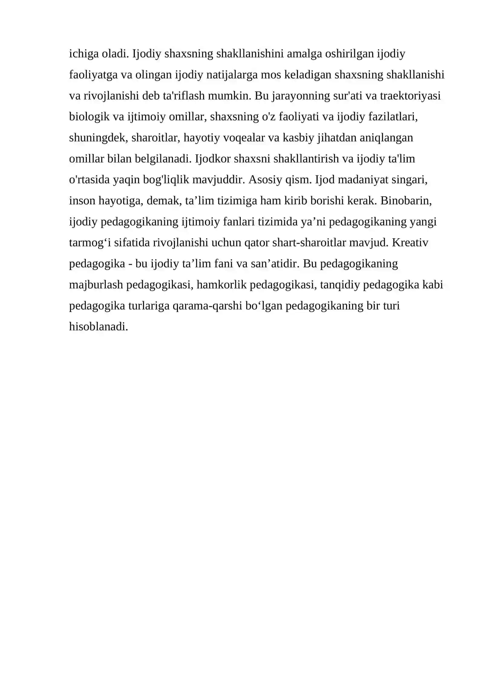 Kreativlik pedagogik ijodkorlikning asosi sifatida 4