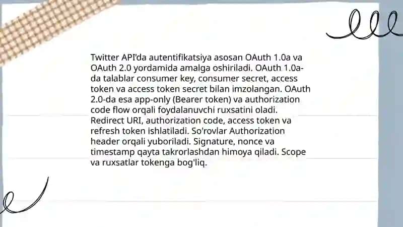 Ijtimoiy tarmoqlarda API lar tahlili (masalan,Twitter api) 4