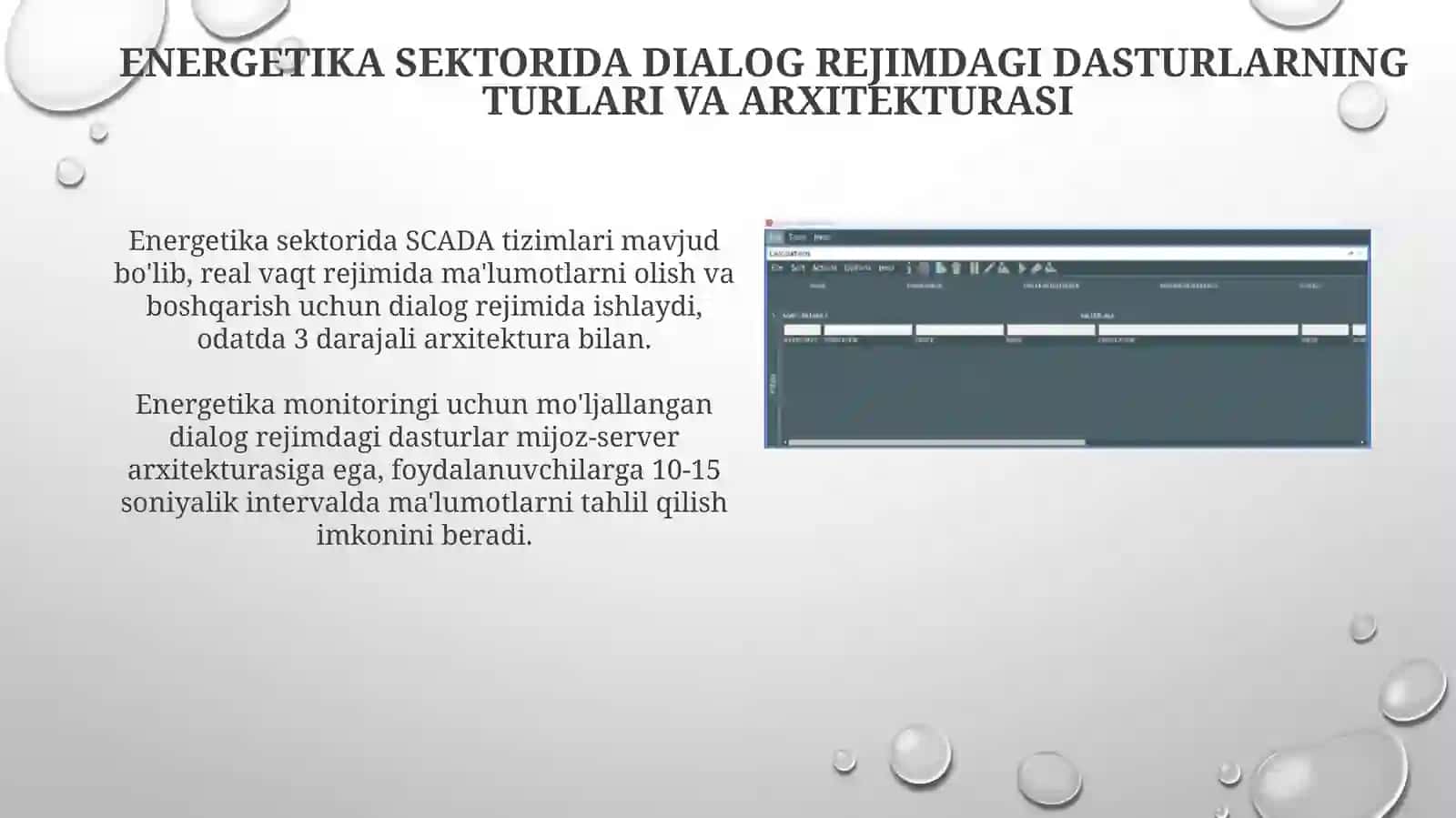 Energetikada qo'llaniladigan dialog rejimidagi dasturlar va ularning ahamiyati 4