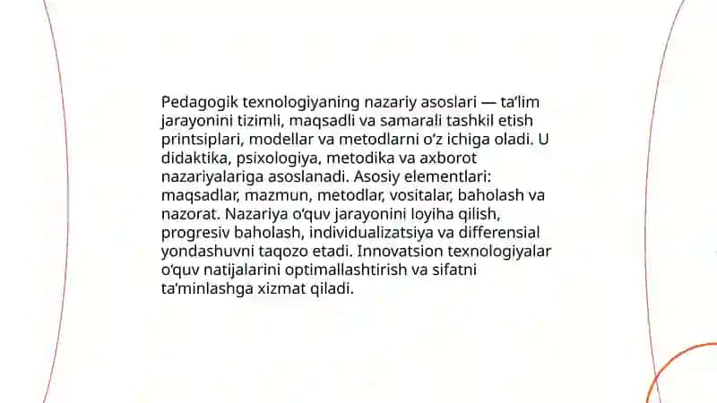 Ta'lim texnologiyalari haqida tushuncha 4