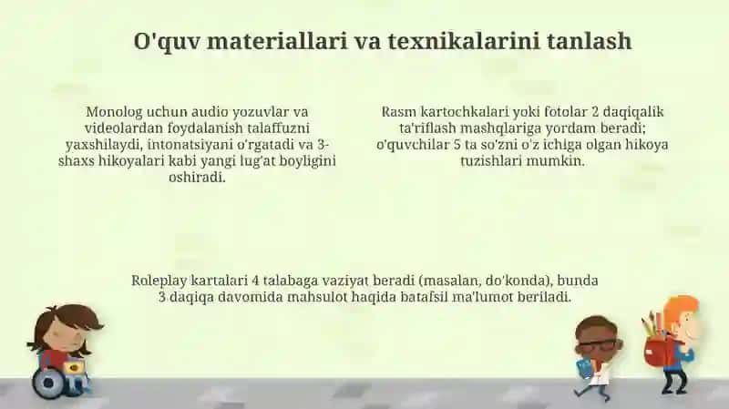 Monolog nutqini rivojlantirish darslari 4