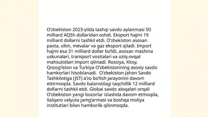O‘zbekiston va jahon hamjamiyati 4
