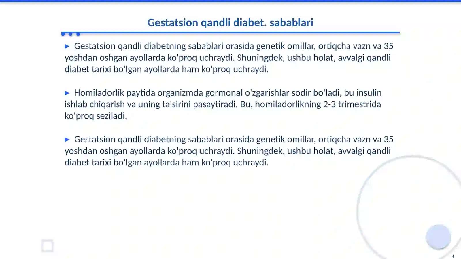 Gestatsion qandli diabet 4