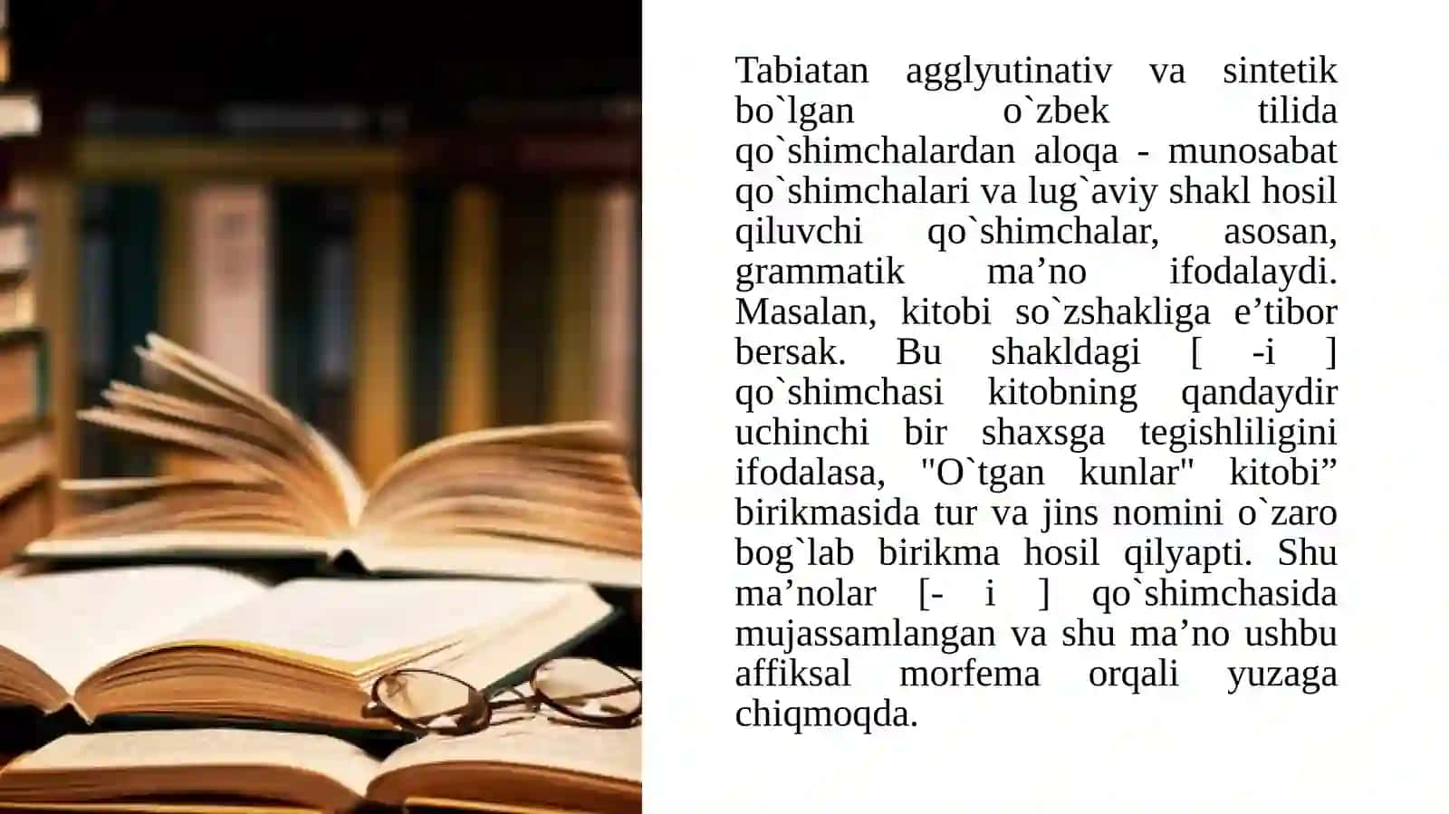 Grammatik ma'no va grammatik shakl, ularning ifodalanish 4