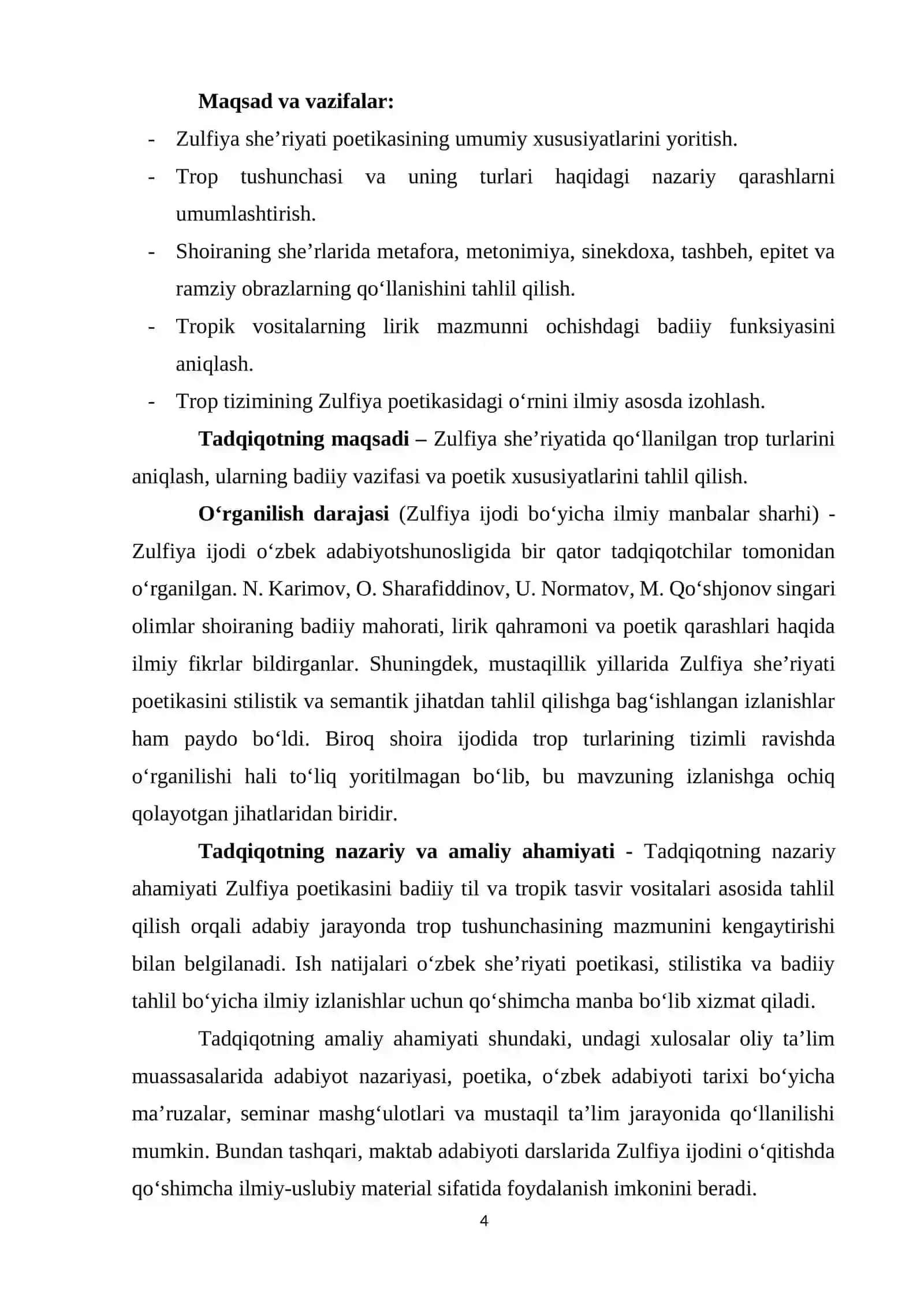 Zulfiya she'riyatida tropning turlari 4