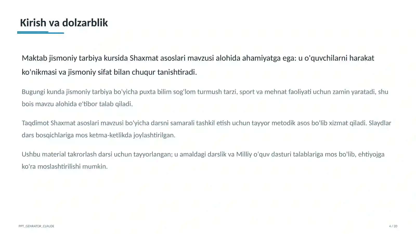 Shaxmat asoslari (4-sinf) 4