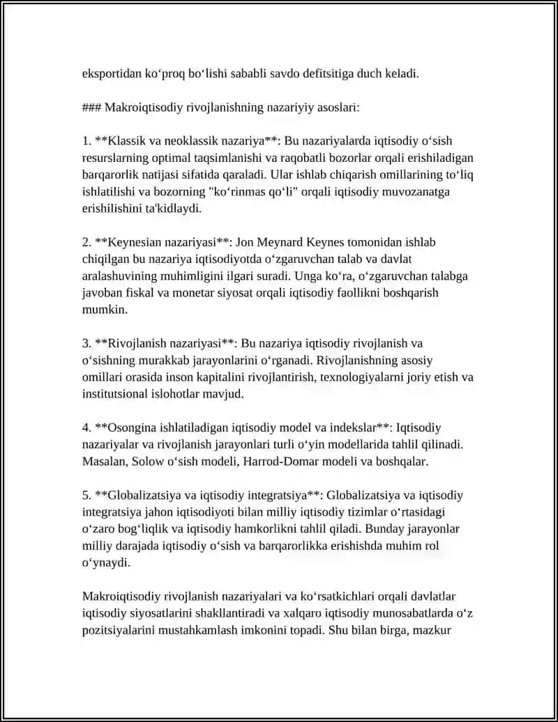 Makroiqtisodiy rivojlanish 4