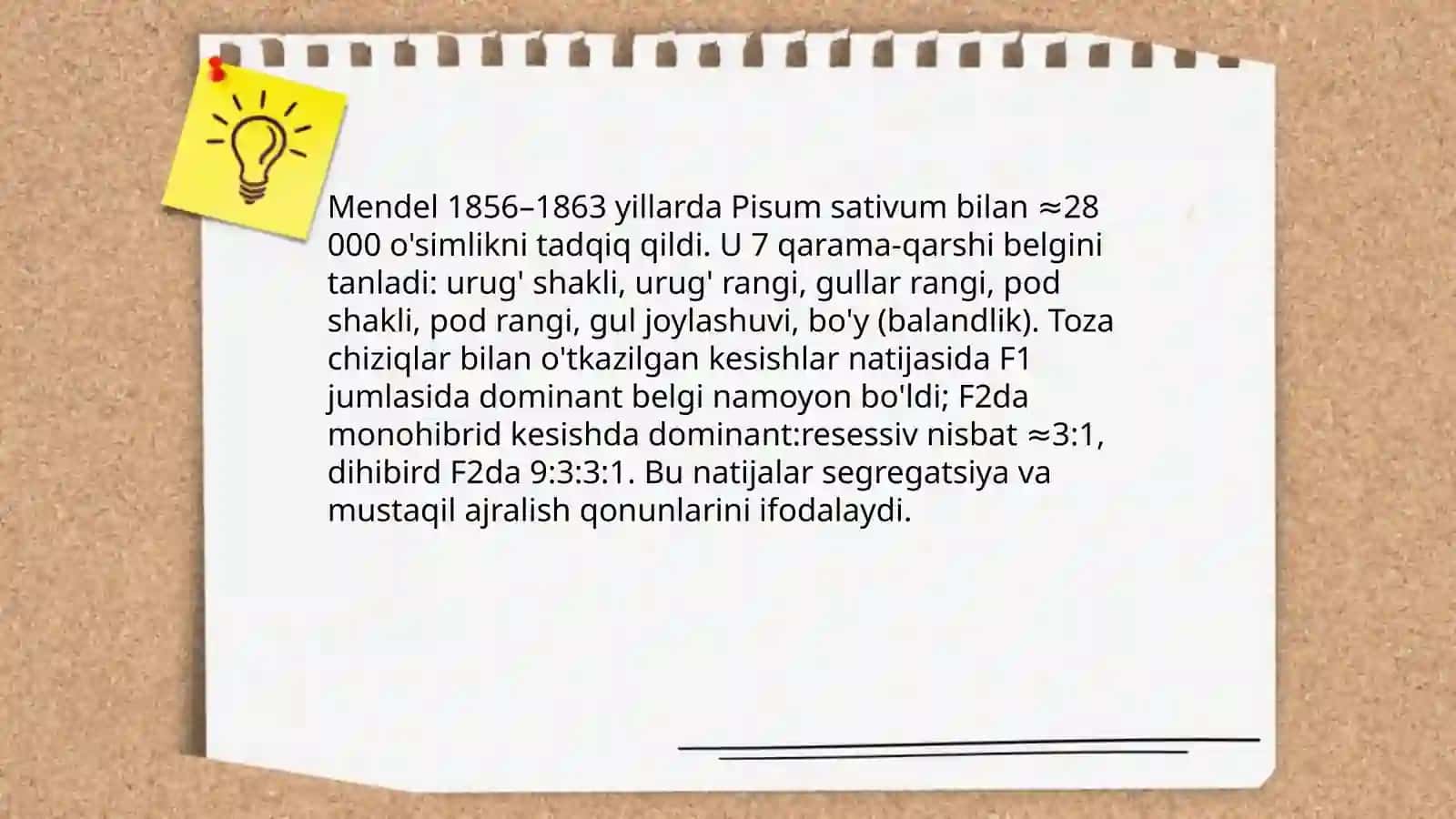 Mendel qonunlari va ularning zamonaviy talqini 4