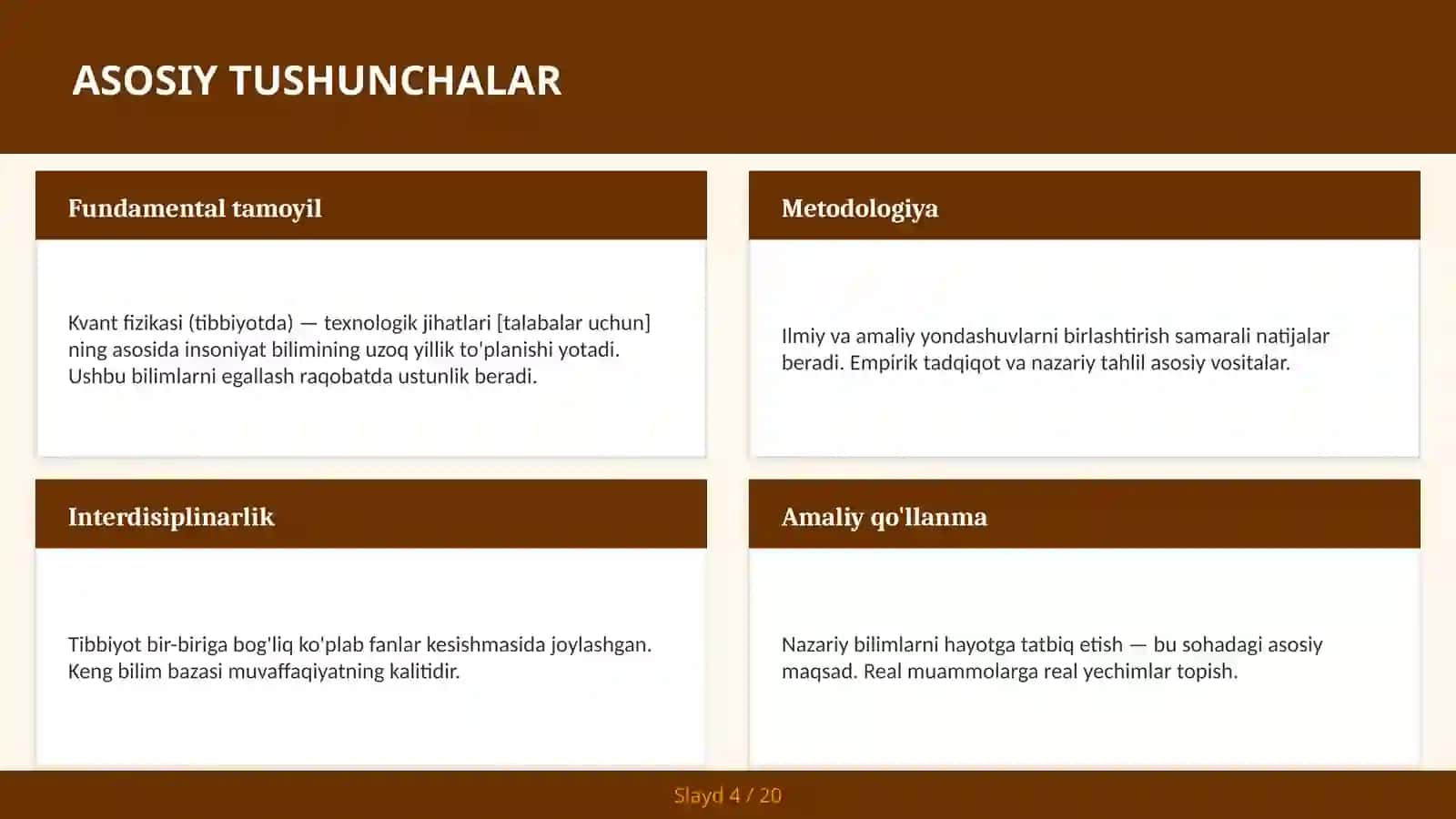 Kvant fizikasi (tibbiyotda) — texnologik jihatlari [talabalar uchun] 4