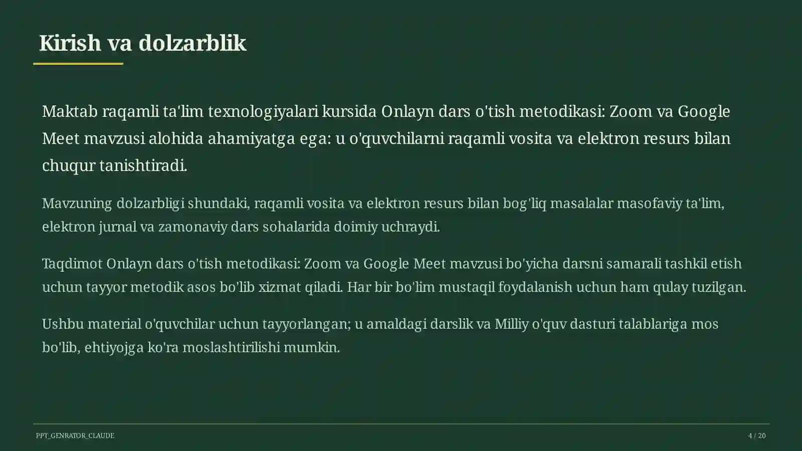 Onlayn dars o'tish metodikasi: Zoom va Google Meet 4