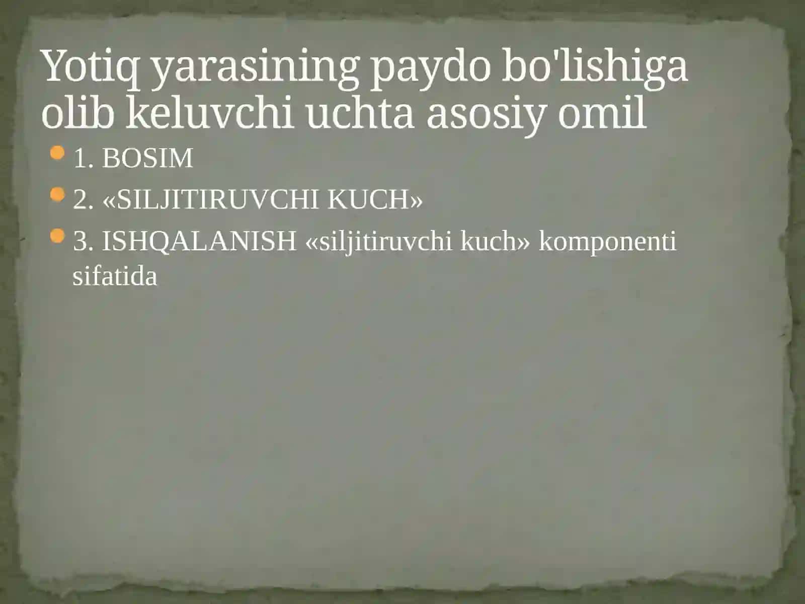 Bemorlarda yotoq yaralari (prolejen) profilaktikasi 4