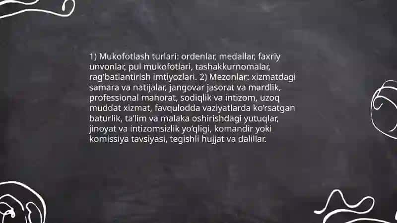 Harbiy sohada Mukofotlashga taqdim etish tartibi 4