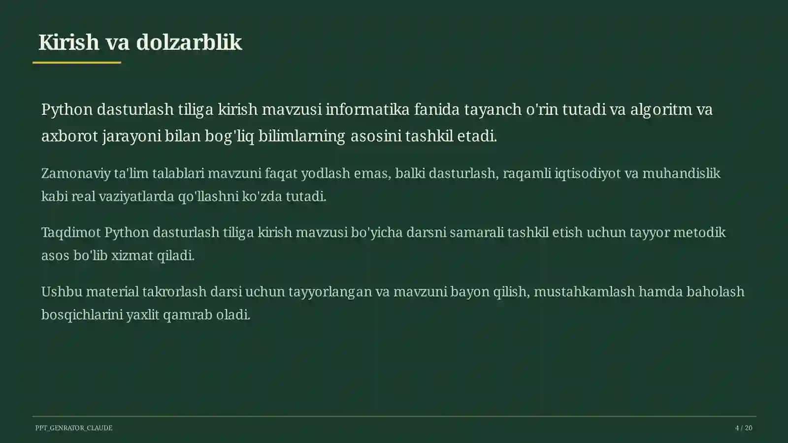 Python dasturlash tiliga kirish (8-sinf) 4