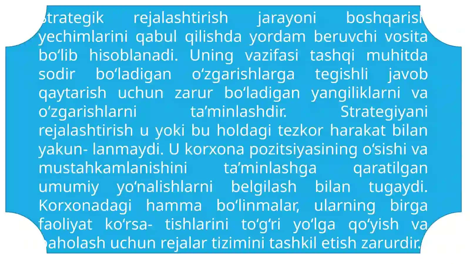 Korxonada taktik va strategik rejalashtirish (4 soat) 4