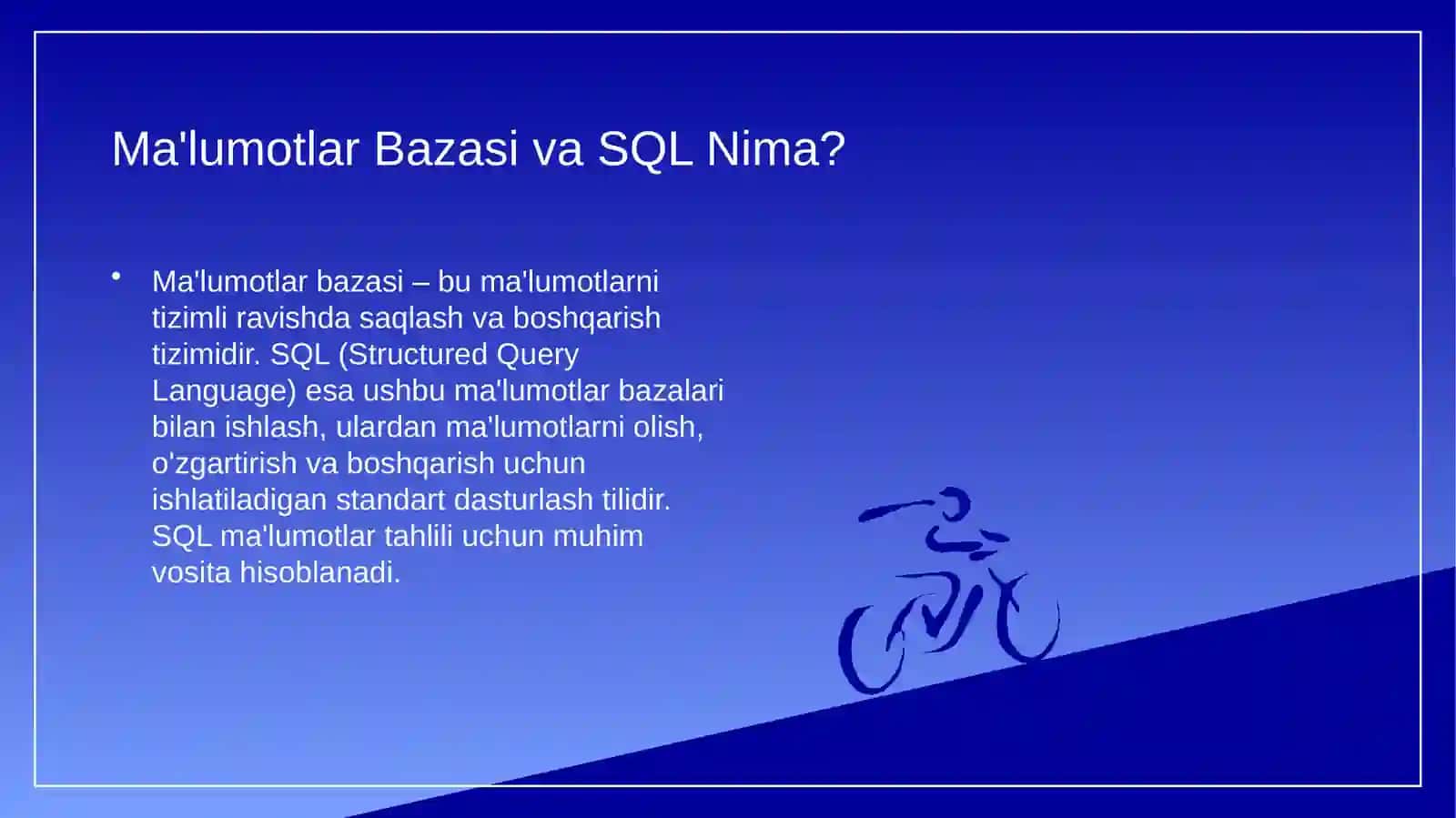 SQL bilan malumotlar taxlili 4
