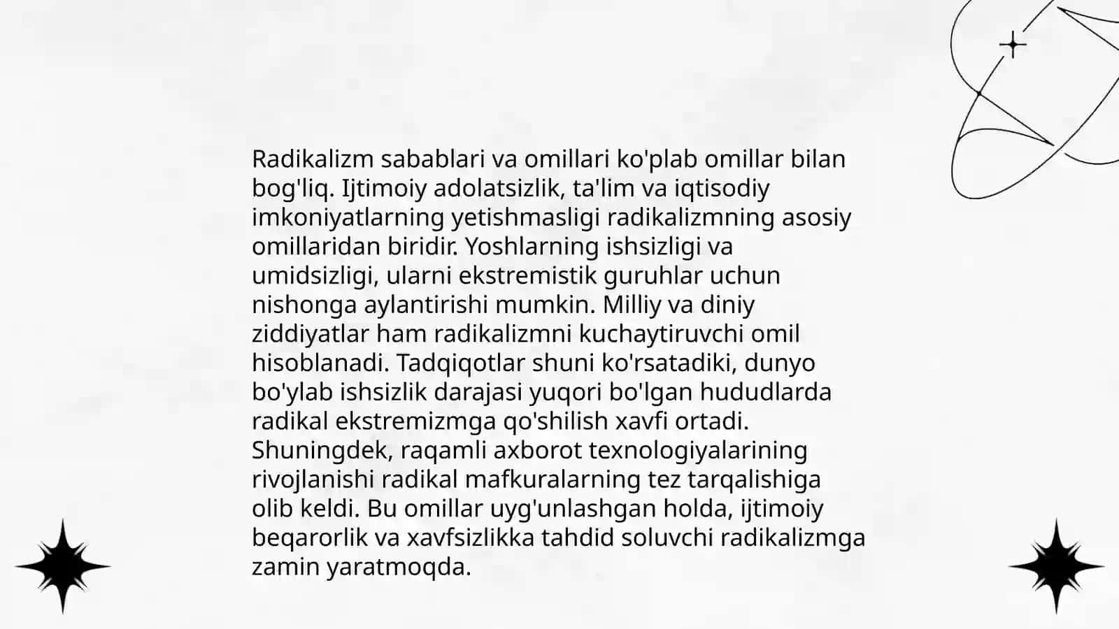 Diniy fundamentalizm, radikalizm va terrorizm xavfsizlikka tahdid 4