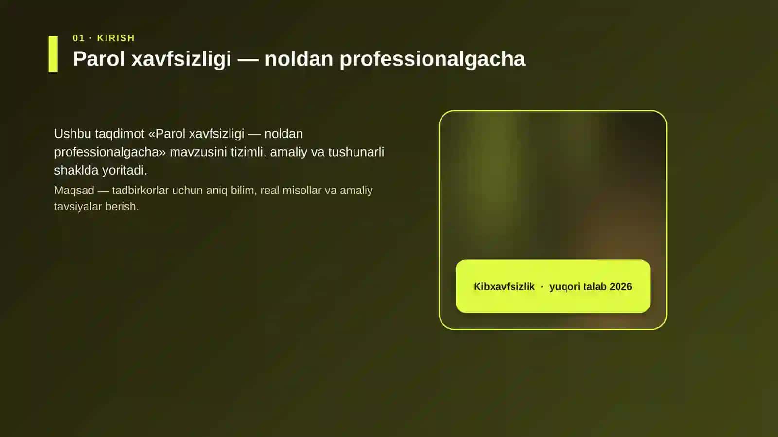 Parol xavfsizligi - noldan professionalgacha 4