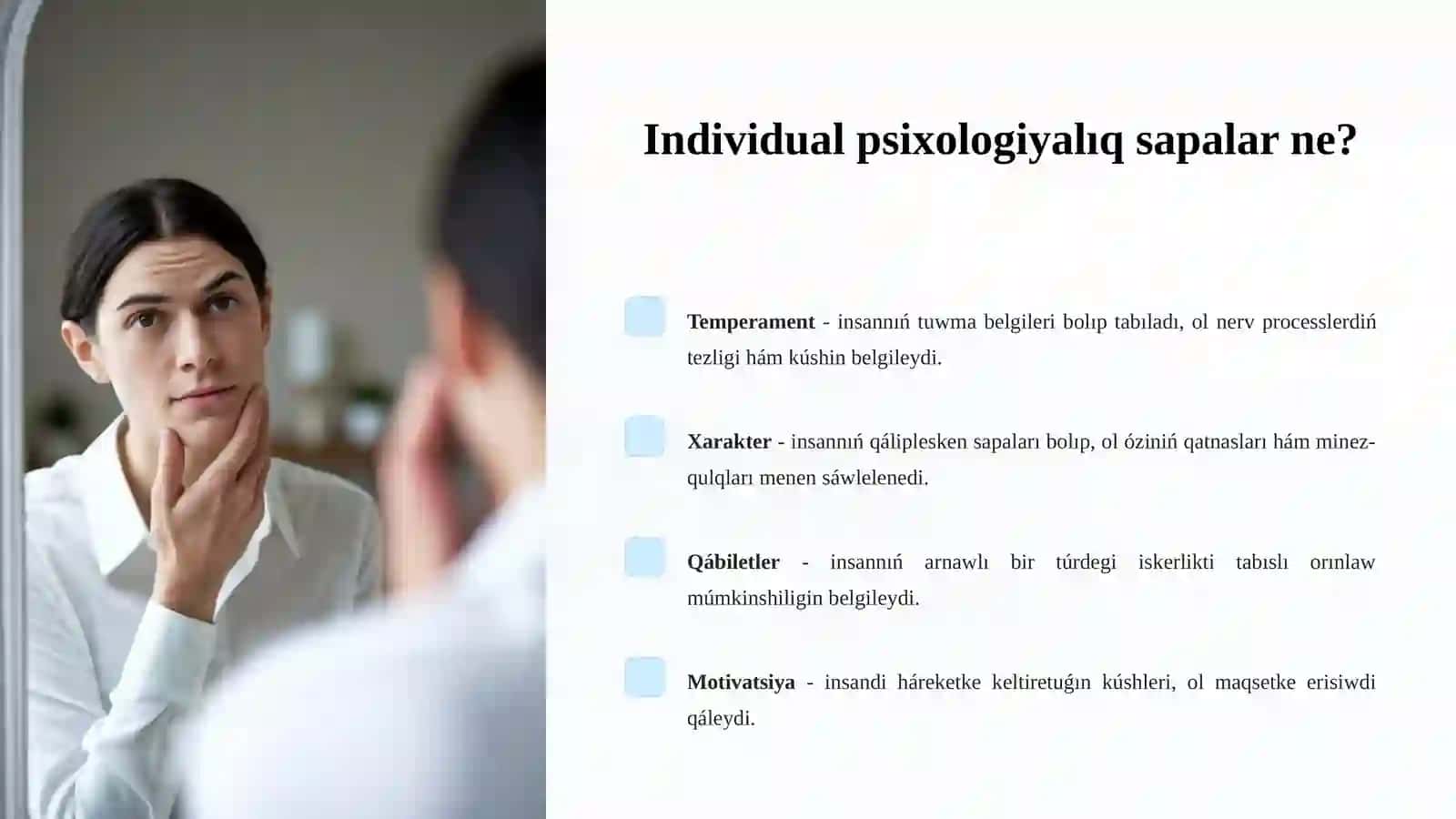 Kásiplik kompetensiyalarni qáliplestiriwde individual psixologiyalıq sapalar hám olardıń roli 4