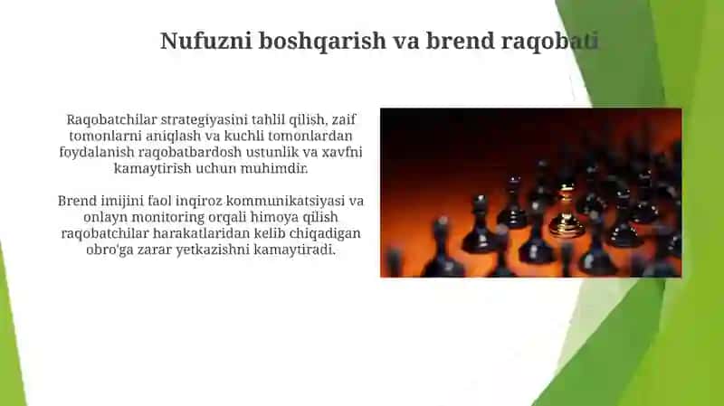 Biznesda tavakkalchilikni boshqarish va raqobat 4