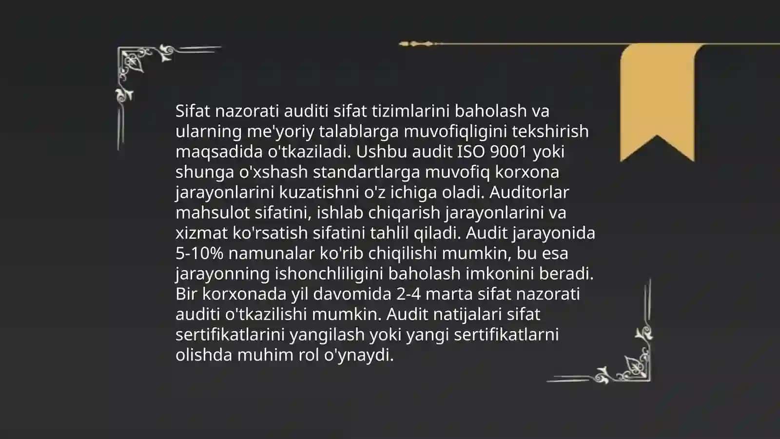 Ishlab chiqarish jarayonlari auditi 4