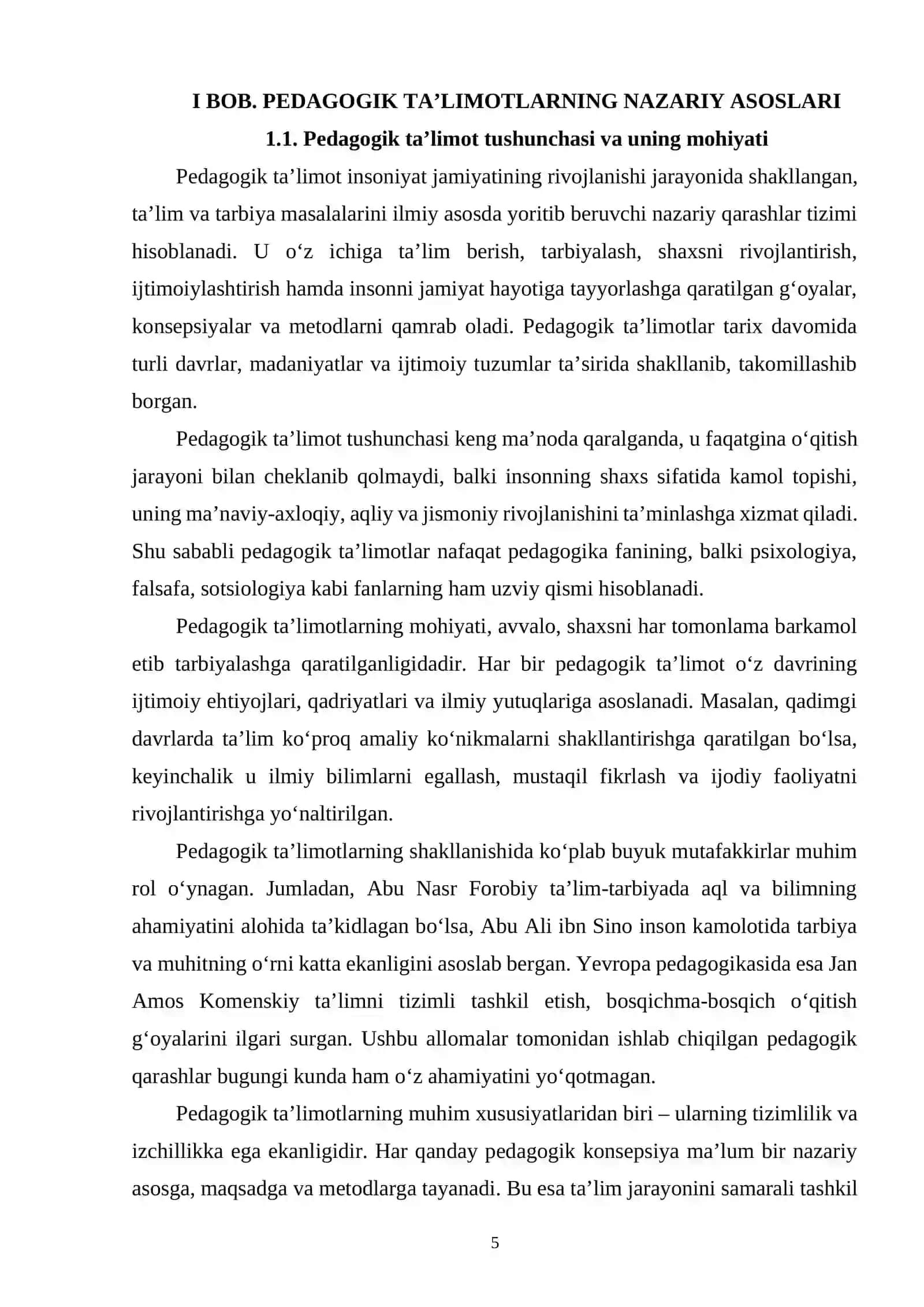 PEDAGOGIK TA'LIMOTLAR VA ULARNING RIVOJLANISH BOSQICHLARI 4