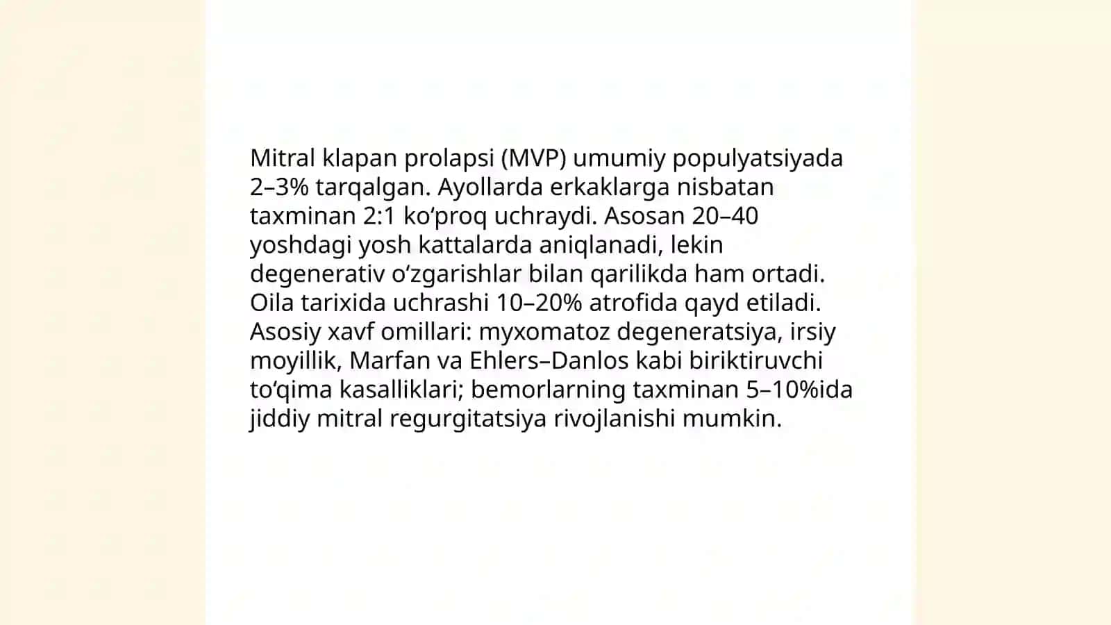 Mitral klapan prolapsi 4