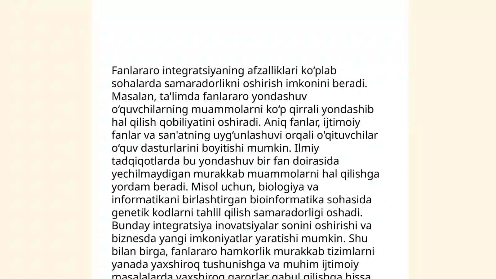 Boshlang'ich ta'limni integratsiyalash mohiyati mavzusini o'rganish va tahlil qilish 4