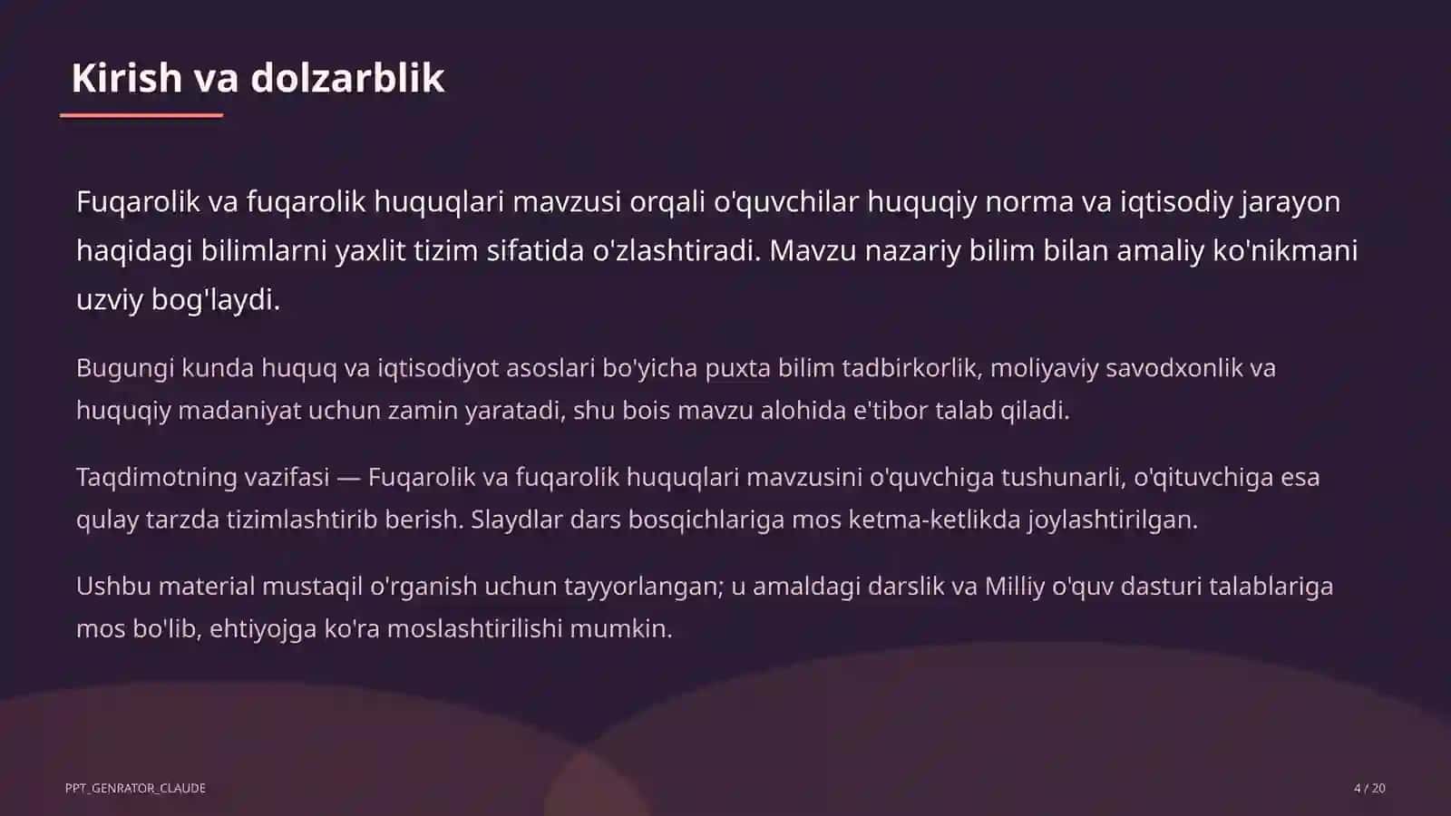 Huquq va iqtisodiyot asoslari (9–11) 4