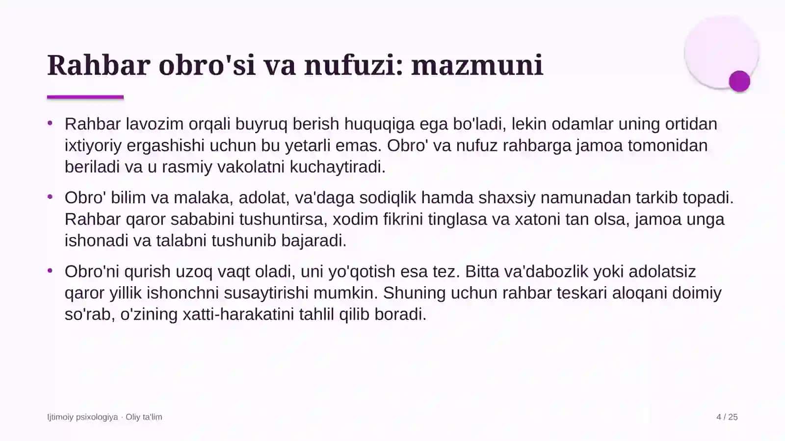 ta'lim turizmida rahbar obro'si va nufuzi 4257 4