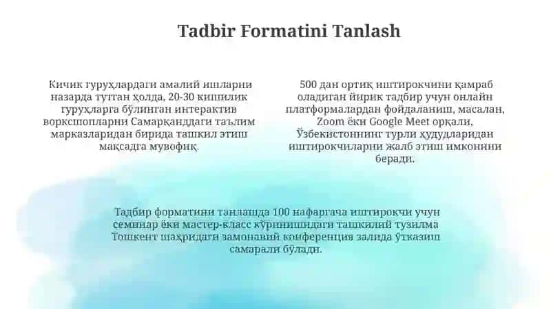 Texnologiya Darslariga oid Tarbiyaviy Tadbirlarni Tashkil Etish 4
