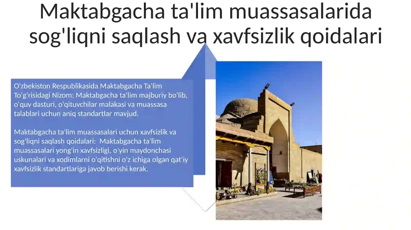 Oʻzbekistondagi Maktabgacha Ta'lim Toʻgʻrisidagi Nizomlar 4