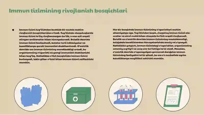 Immun tizimining shakillanishi va yoshga qarab oʻzgarishi 4