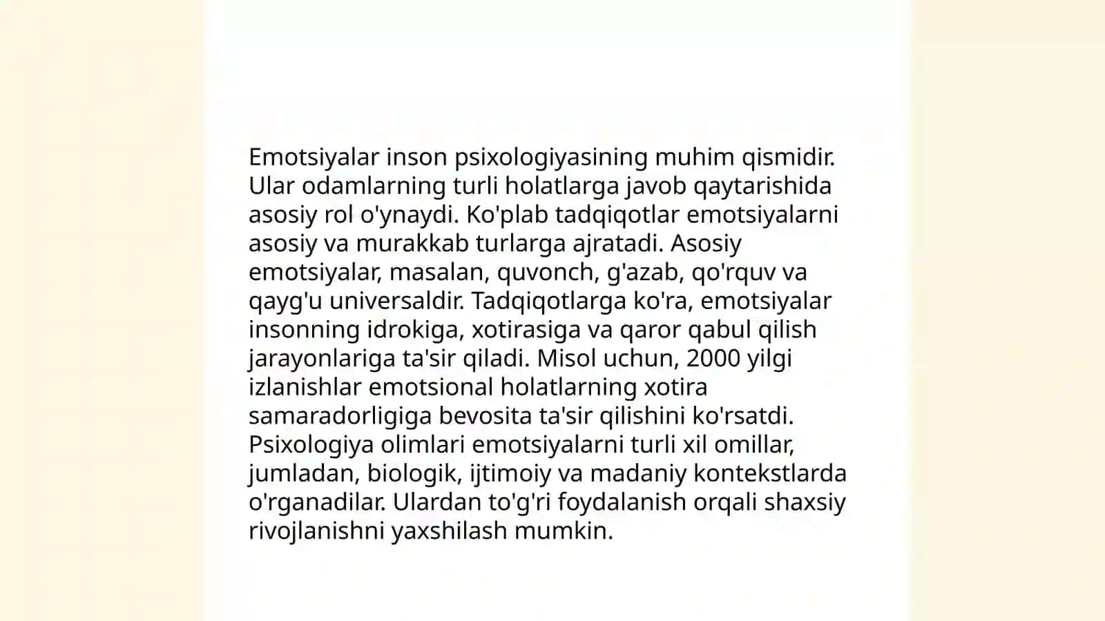 Emotsiya va uning tabiatini yoritish 4