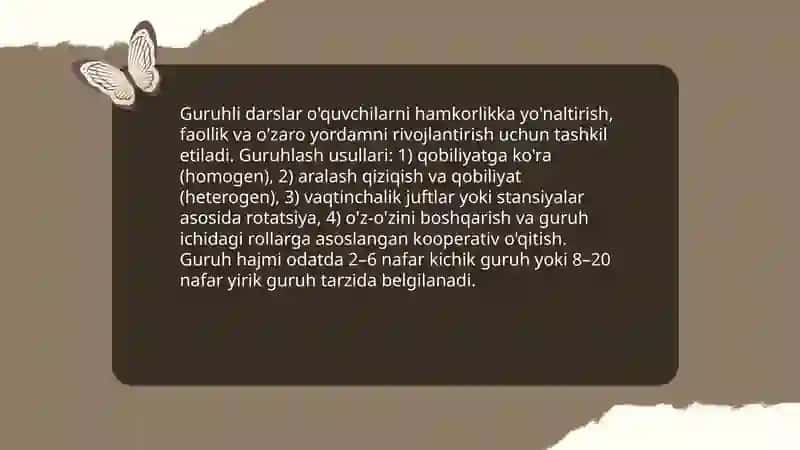 Frontal dars usuli 4