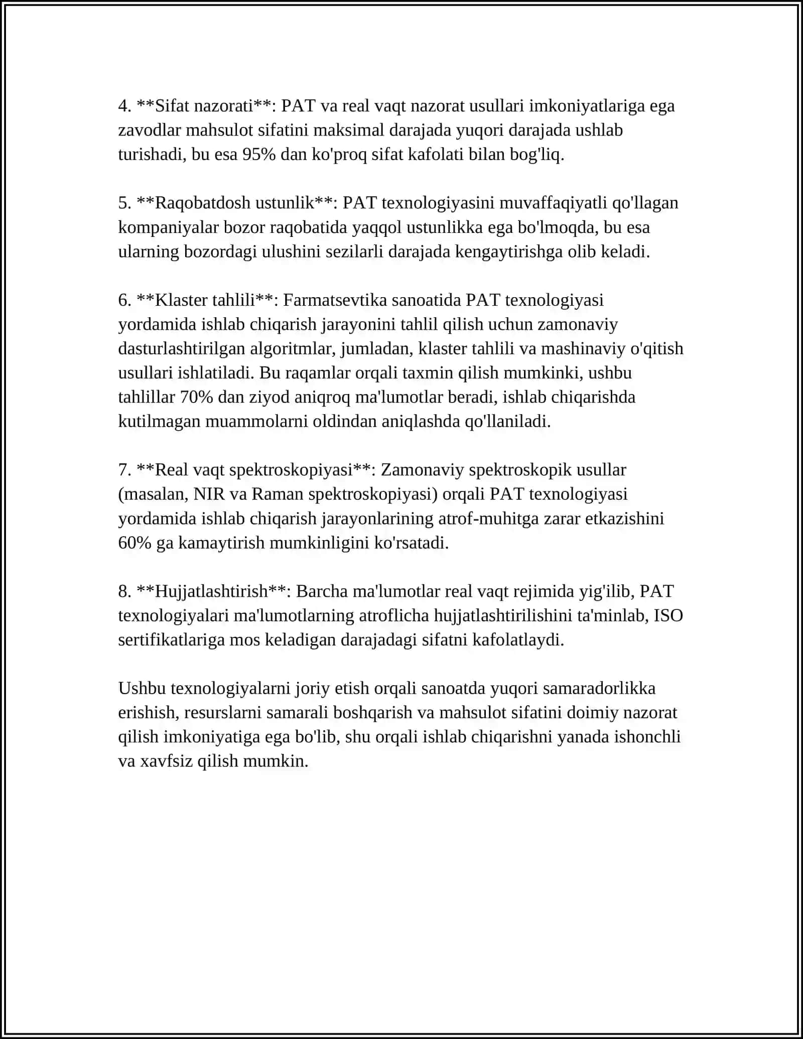 FARMATSEVTIK ISHLAB CHIQARISHDA TEHNALOGIK JARAYONLARNI NAZORAT QILISH USULLARI 4