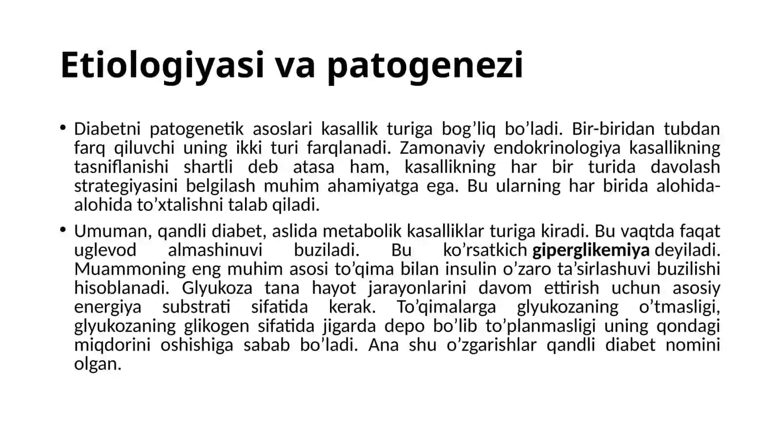 Qandli diabet — belgilari, kelib chiqish sababi, tashxis va davolash 4