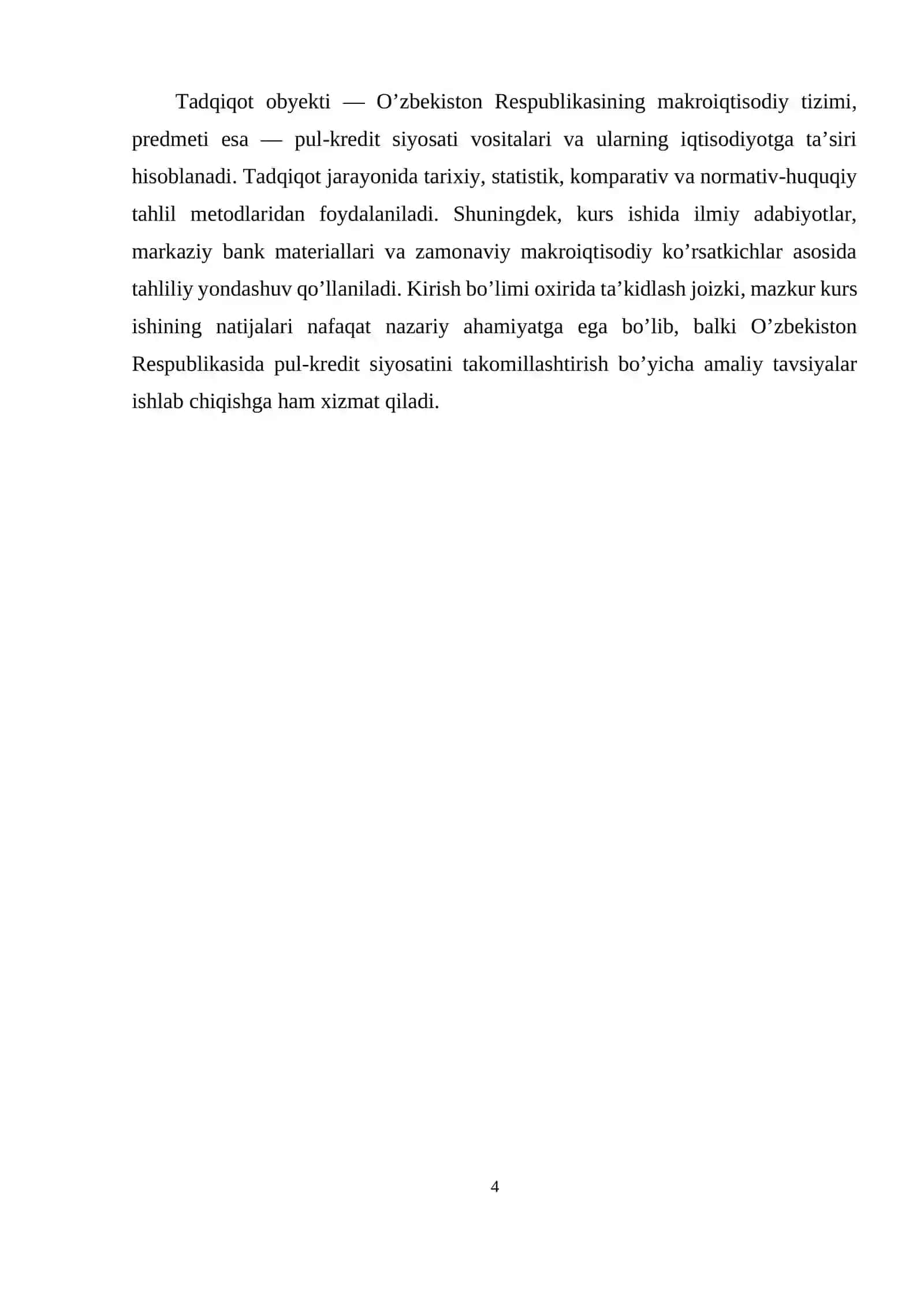 PUL-KREDIT SIYOSATINING MOHIYATI VA VOSITALARI 4