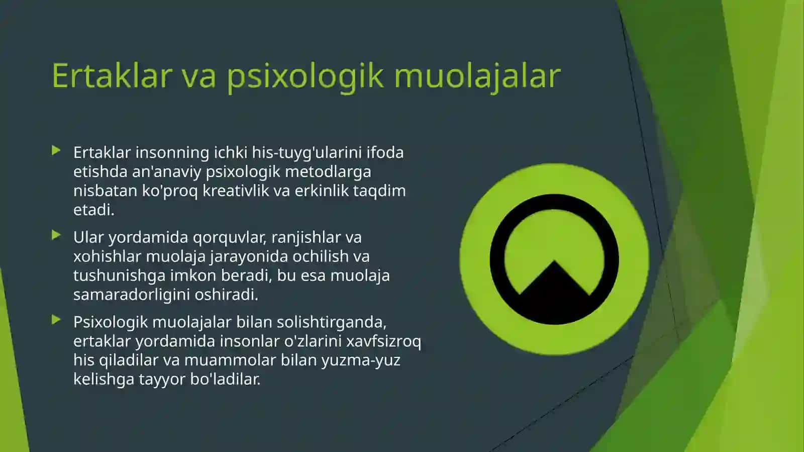 Ertakterapiya“Meningqo’rquvlarimranjishlarimvaxohishlarim” 4