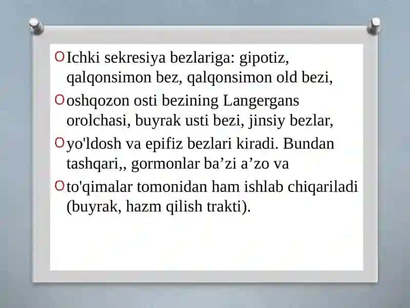 Endokrin tizim fiziologiyasi: umumiy tamoyillar 4