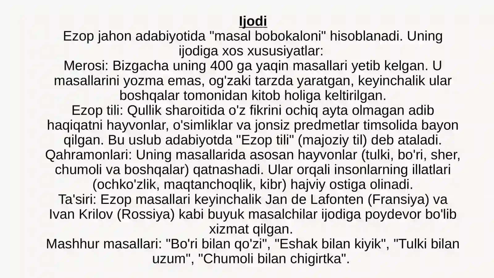 EZOP MASALLARIDA DIDAKTIKA 4