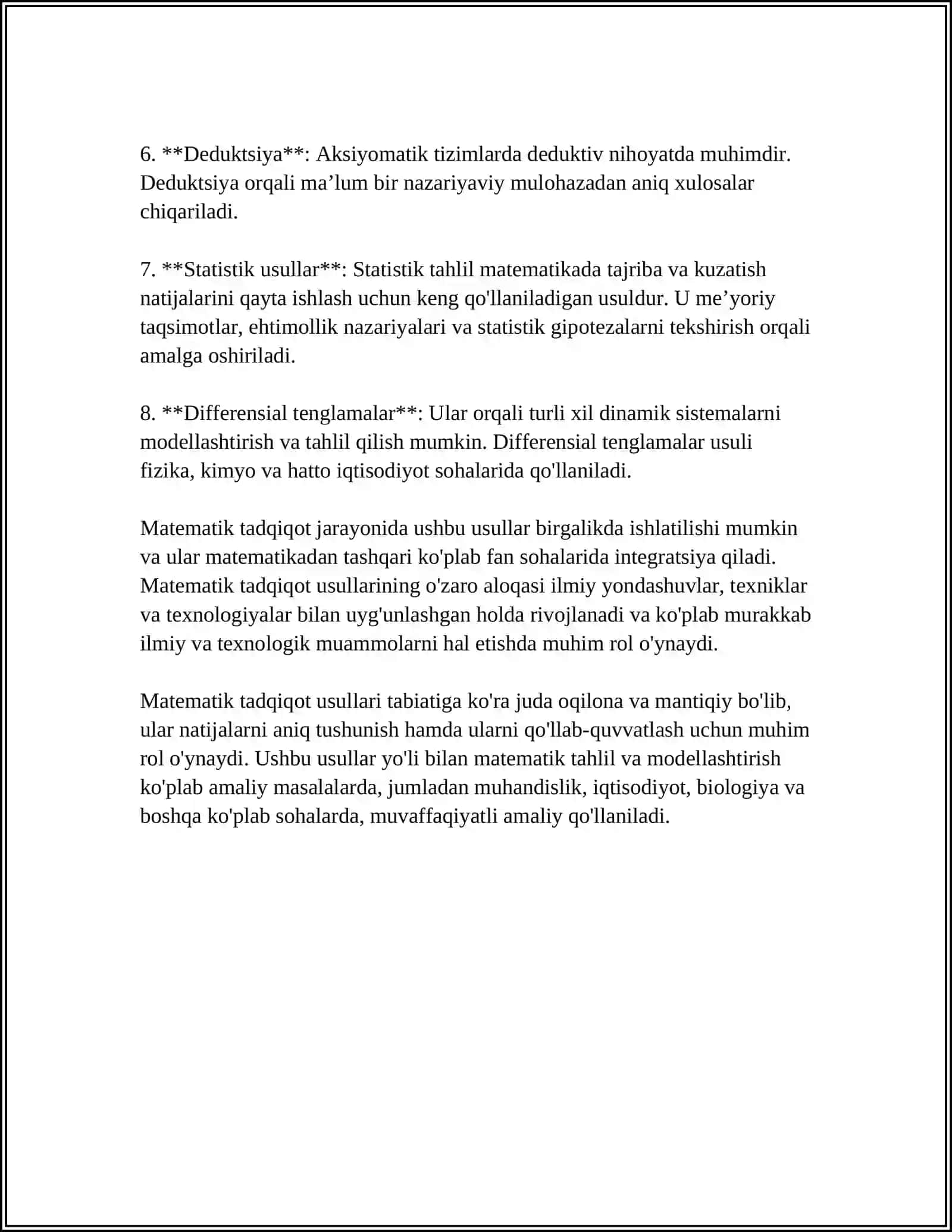 MATEMATIK TADQIQOT USULLARI, TADQIQOT ETIKASI 4