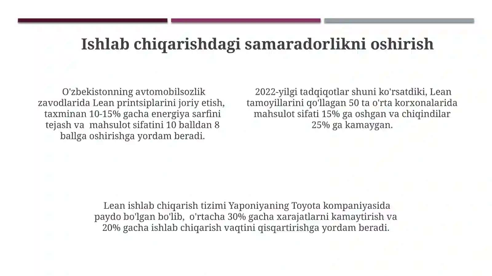 Lean Tizimining Ishlab Chiqarishdagi Iqtisodiy Samaradorligi 4