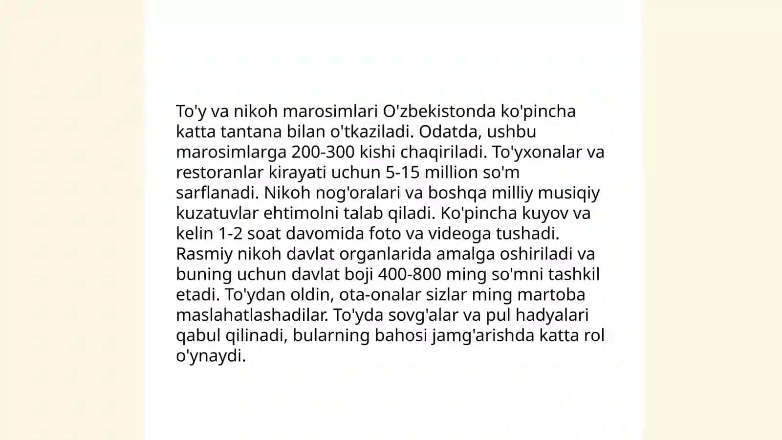 Oilaviy -maishiy marosimlarning oʻziga xos xususiyatlari 4